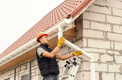 Pose et remplacement de gouttières aux Étangs